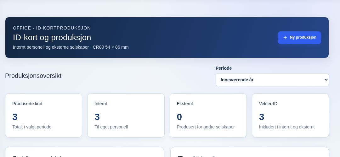 ID-kortproduksjon i Guarditec